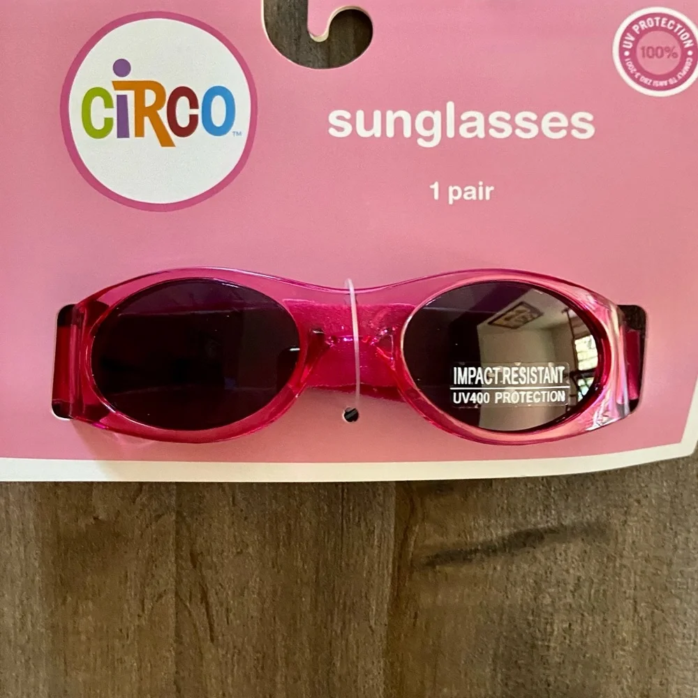 Circo Baby Toddler Sunglasses in Pink w/Flexible Adjustable Band UV Protection